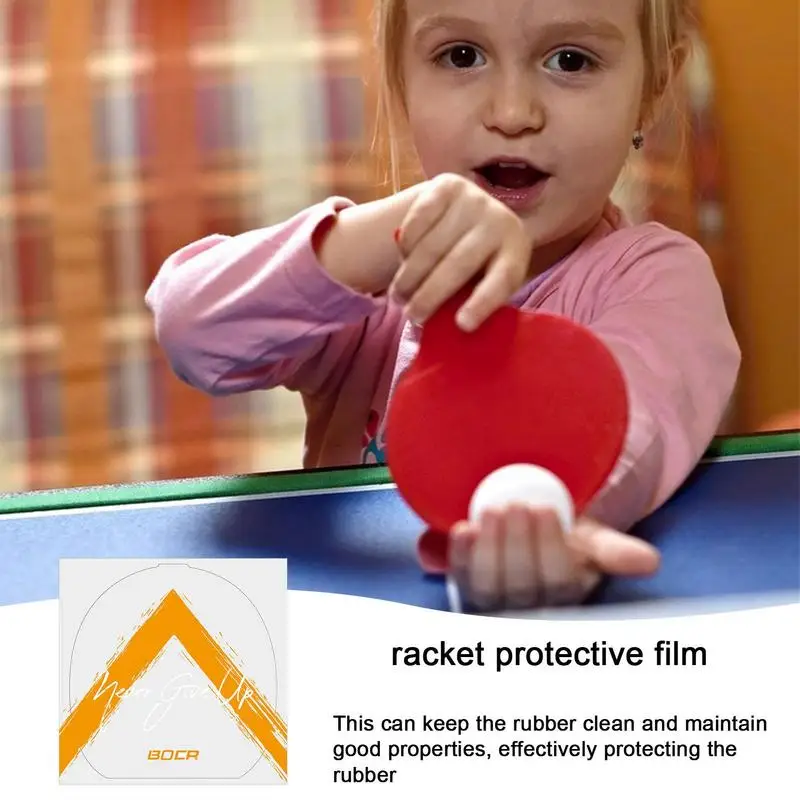 Table Tennis Protective Film Rubber Sheet Rubber Protector Sticky Film Sheets Transparent Anti-Static Rubber Protector Film