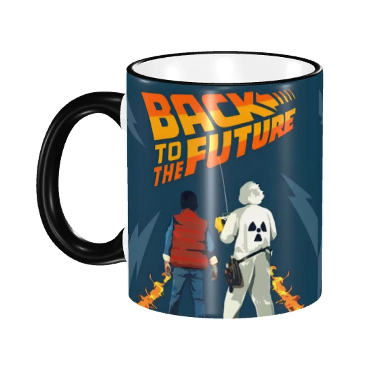 Personalized DIY Back To The Future Ceramic Mugs Science Fiction Film Coffee Cups Creative Present
