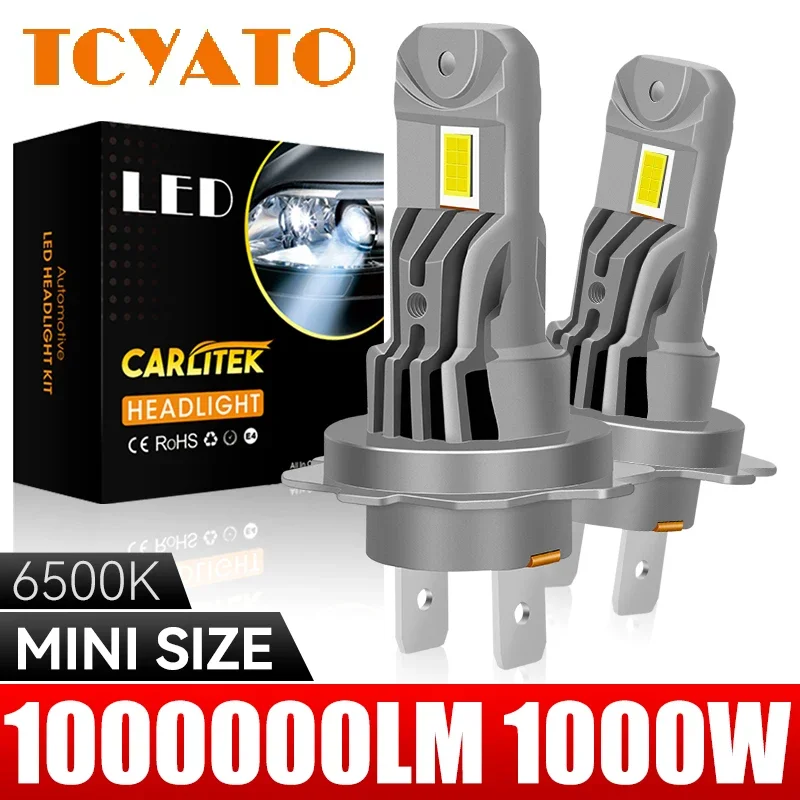 TCYATO H7 LED لمبة المصباح CANBUS لا خطأ 3580 CSP لسيارة كشافات السيارات ديود مصباح Canbus H7Led توربو 6500K 12 فولت 24 فولت