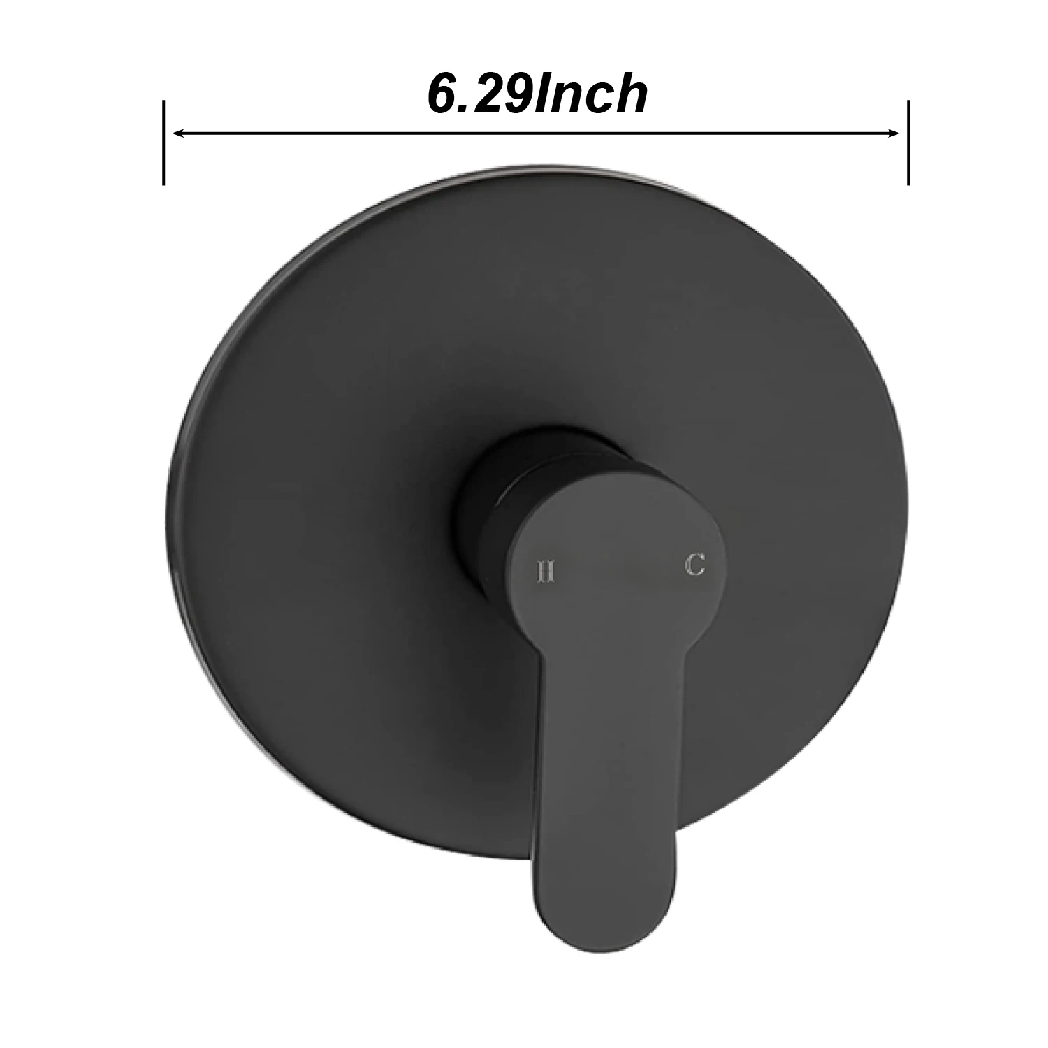 Matte Black Hot and Cold Water Mixing Valve Body Fucet Single Handle Single Hole Wall Mount Shower Mixer Bathroom