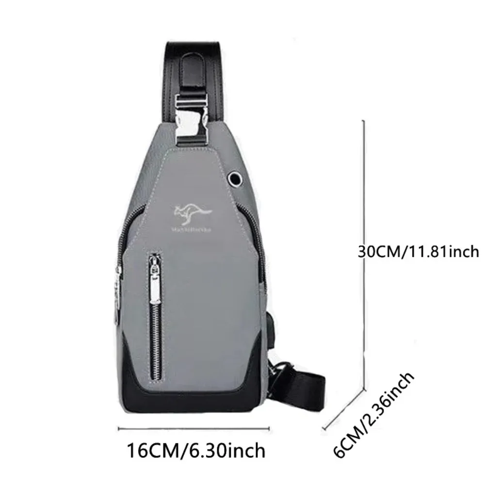 Men \'s Bag Casual Fashion USB Charging Cross-Border Trendy Shoulder Bag Outdoor Trendy Chest Bag Small Satchel Handbag