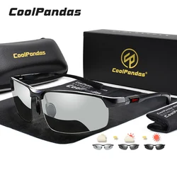 New Aluminum Rimless  Photochromic Sunglasses Men Polarized Driving Glasses Male Sport Chameleon Eyeglasses zonnebril heren
