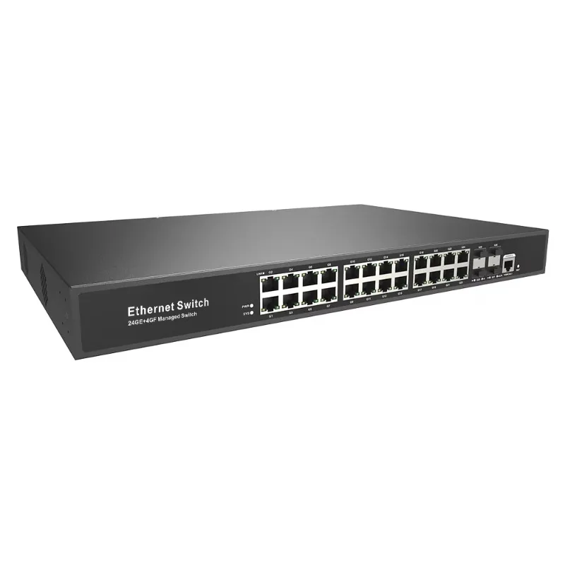 High-Performance L2+ Managed Gigabit Ethernet Switch | 24-Port + 4 SFP Fiber Ports | Reliable Enterprise Network Solution