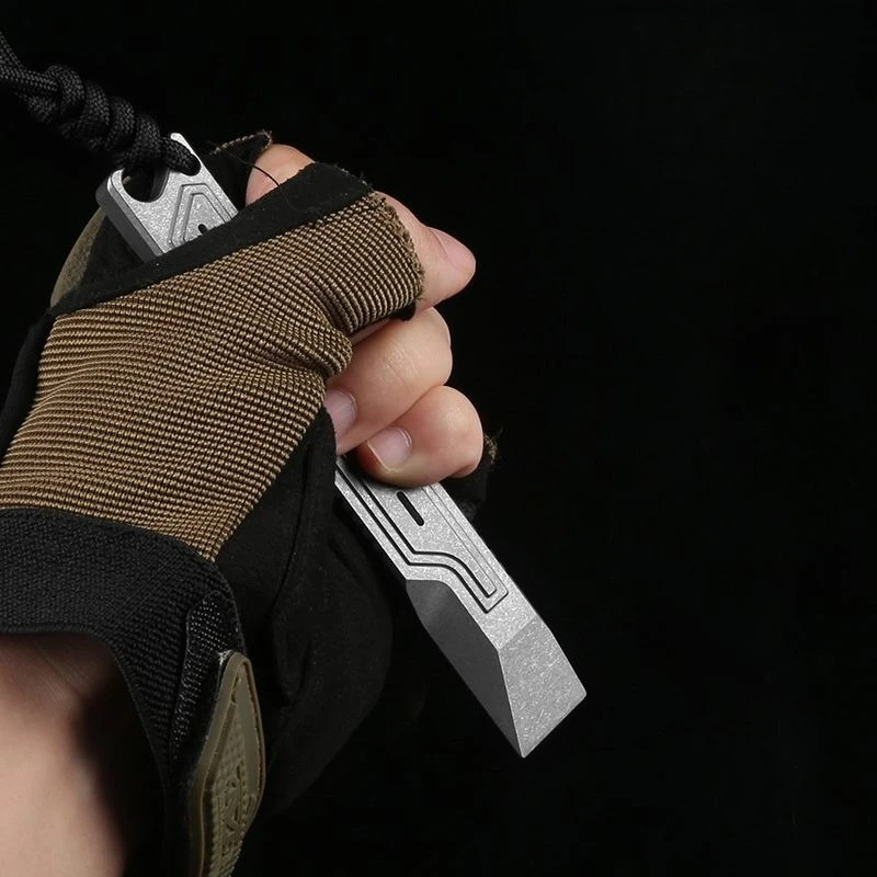 TC4 Titanium Alloy Pry Bar Multifunctional Bottle Opener Outdoor Self-defense Emergency EDC Tool