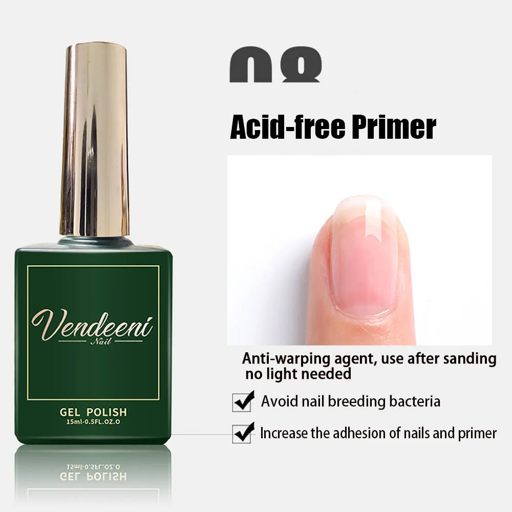 Vendeeni 15ml UV-Nagelkunst-Funktionsgel Nagellack Top Base Coat Matt Diamant Top Coat Verstärktes Gel Blossom Gel Folien-Gel – Detail 13