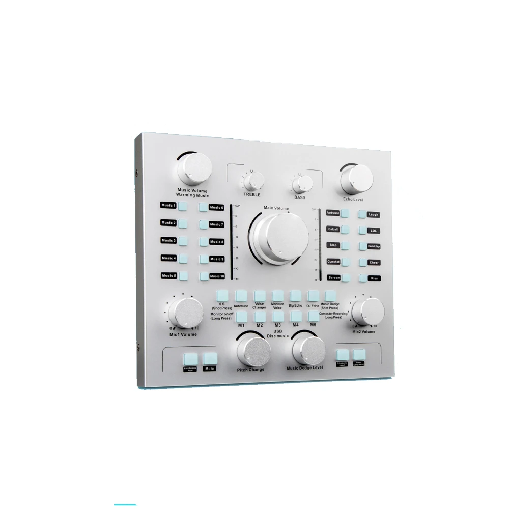 Mobile Audio Interface Plus Live Sound Card for USB Support Metal Build 1000-1499mAh Battery Stereo Output for Recording