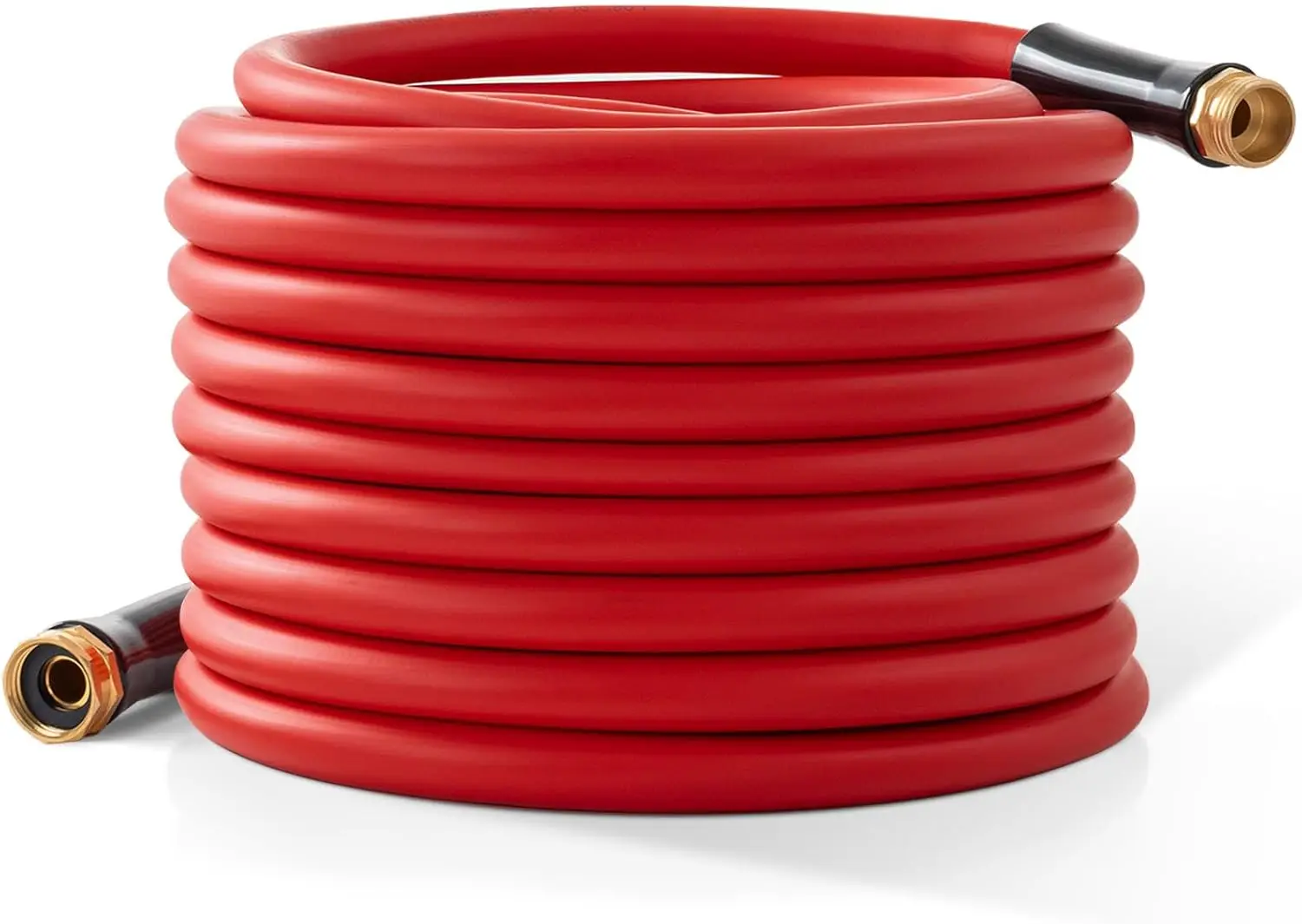 

50ft 5/8" Hot/Cold Water Hose, -50°F to 190°F, 600PSI Burst, Flexible Rubber, 3/4" Solid Fittings, All-Weather