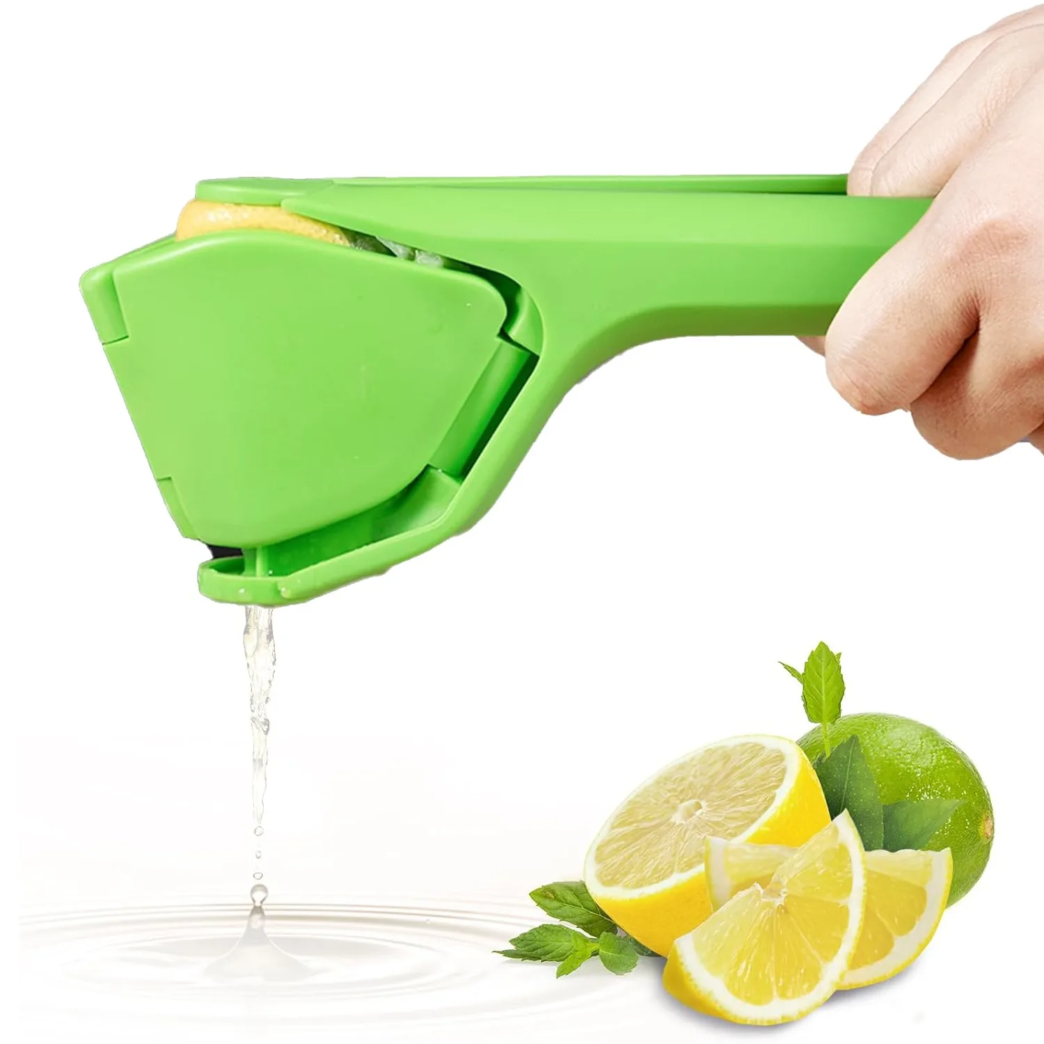 

Handheld Lemon Juicer Squeezer Easy To Use Flat Lemon Squeezer with Leverage Squeezer and Built in Strainer for Orange Lime Kiwi