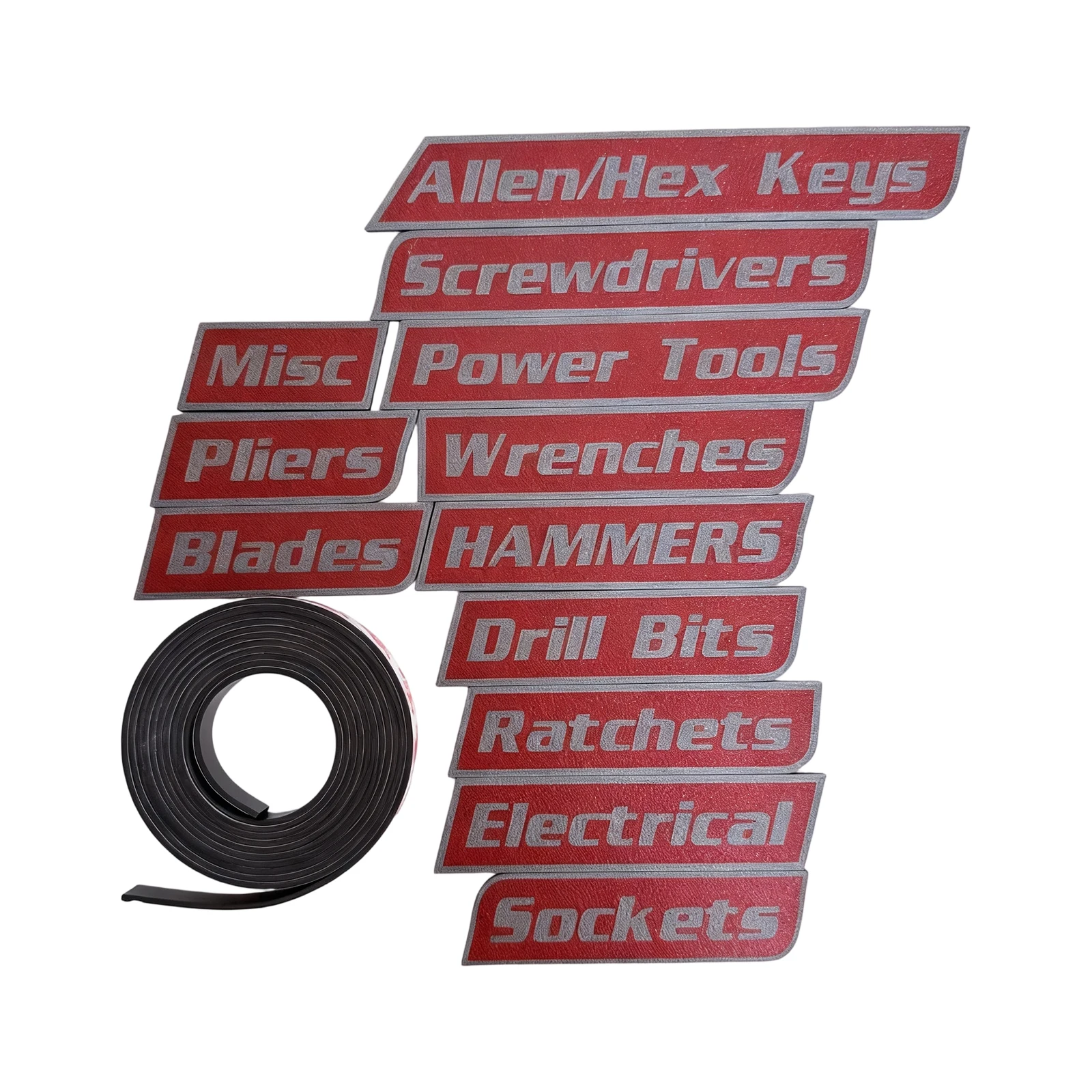 Magnetische gereedschapsset Herbruikbare draagbare magnetische tag voor gereedschapsorganisatie Praktisch label Onderscheiden Reparatiegereedschap Categorie