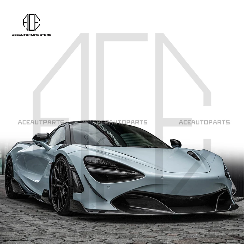 RYFT Style Dry Carbon Fiber Body Kit Front Lip Spoiler Side Skirts Diffuser Fender For Mclaren 720S 2015-2019