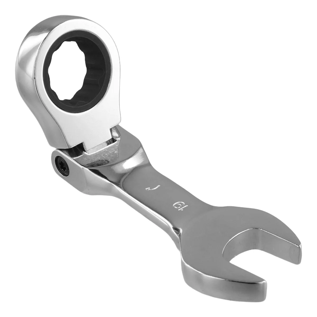 N18R 짧은 핸들 래칫 렌치(이동식, 빠른 이중 목적 오픈 엔드 렌치, 하드웨어 도구, 노동 절약 렌치 19mm 포함)