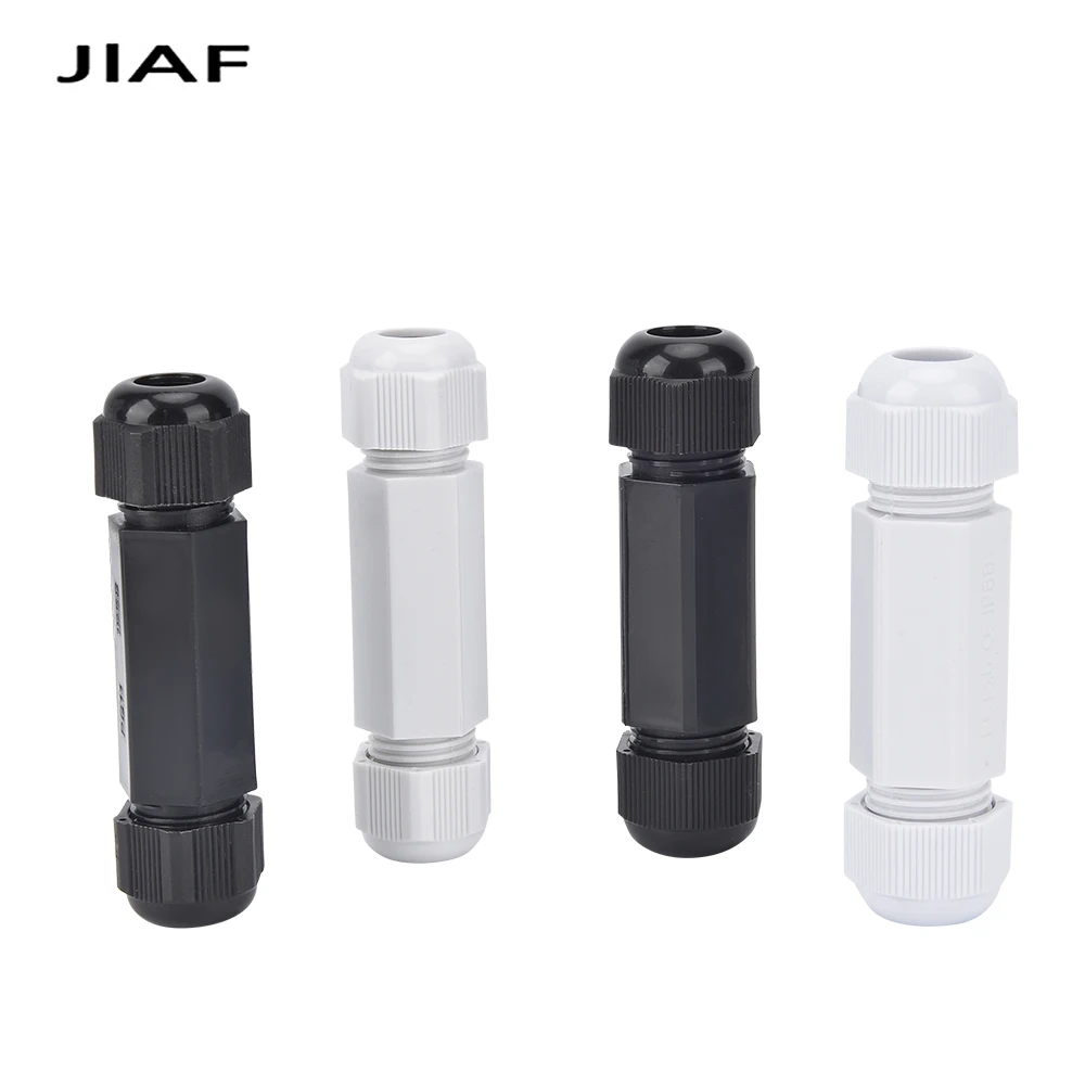 Plastic Cable Gland Waterproof IP68 Double Ended Joint Nylon Plastic Line Fixed Sealing Joint