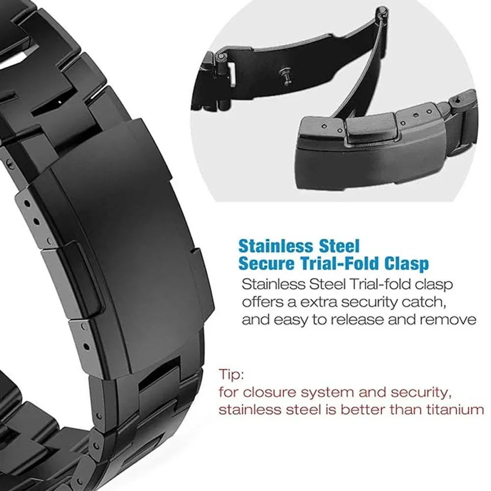 1PCS Watch Strap for Garmin Instinct 3 2X/Fenix 8 E 7 7X Pro QuickFit Titanium Metal Bracelet 22mm 26mm for Garmin Tactix 8 Band
