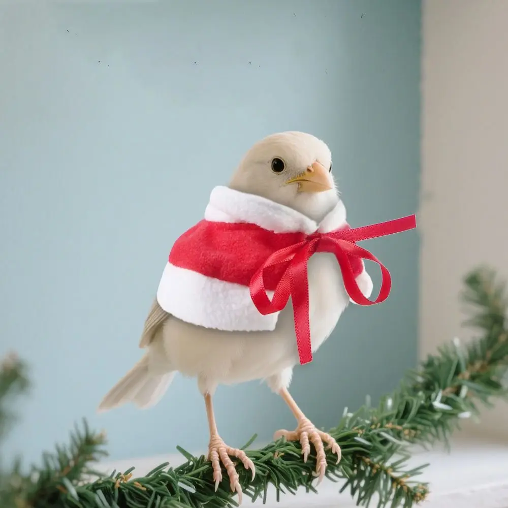 

Cute Warm Hamster Cloak Windproof Festive Parrot Christmas Cape Adjustable Comfortable Pet Hamster Outfits Christmas