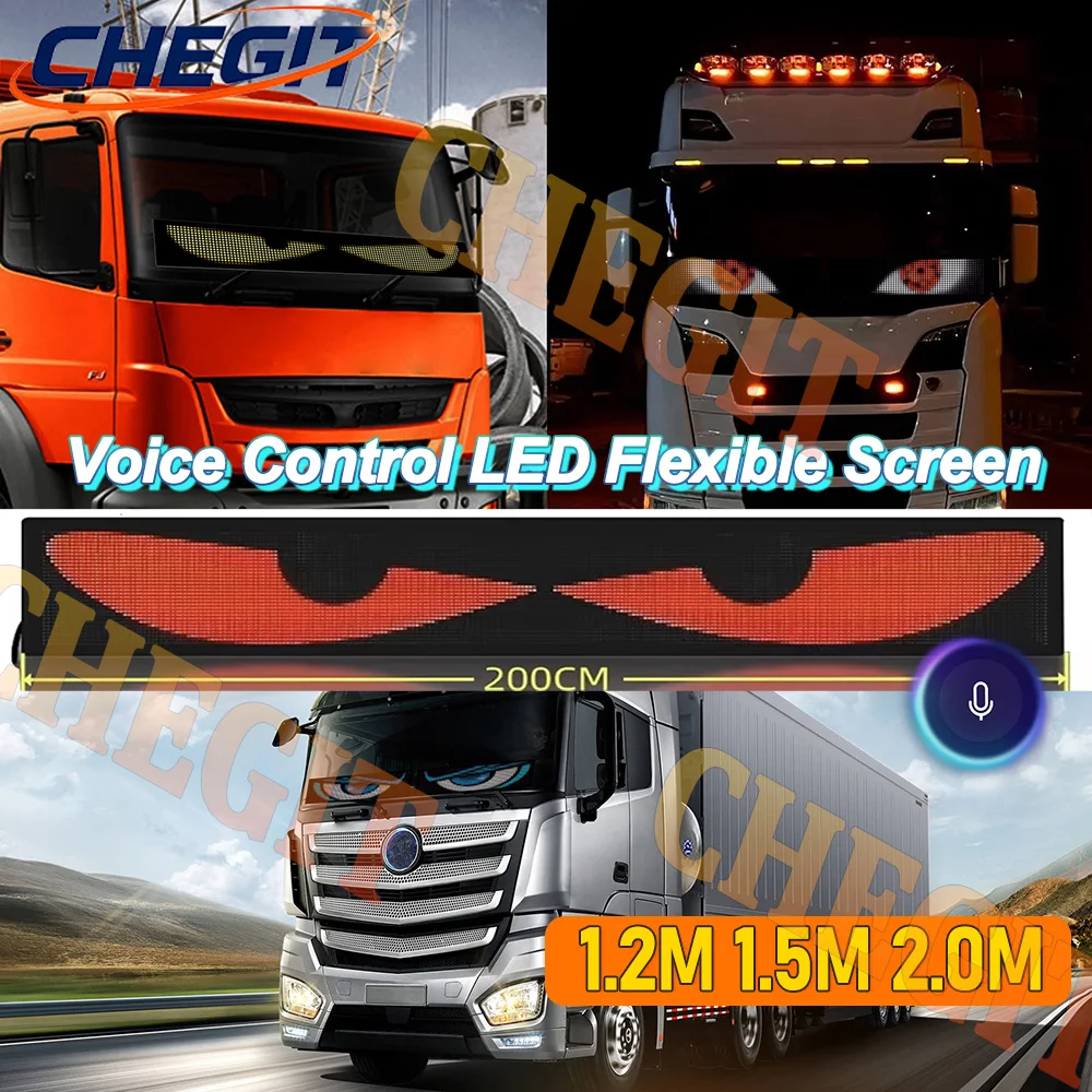 

Big Voice APP Remote Control Demon Eyes Car Matrix Pixel Panel Programmable Flexible Display for Car Truck SUV Accessorie