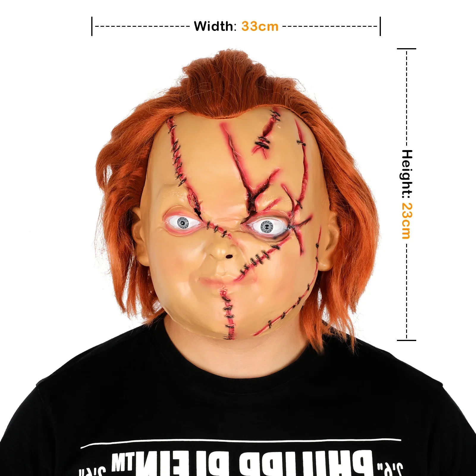 Ghost Baby kehrt Film Requisiten Chucky Puppe Latex Maske Halloween Party super beängstigend Zombie Maske