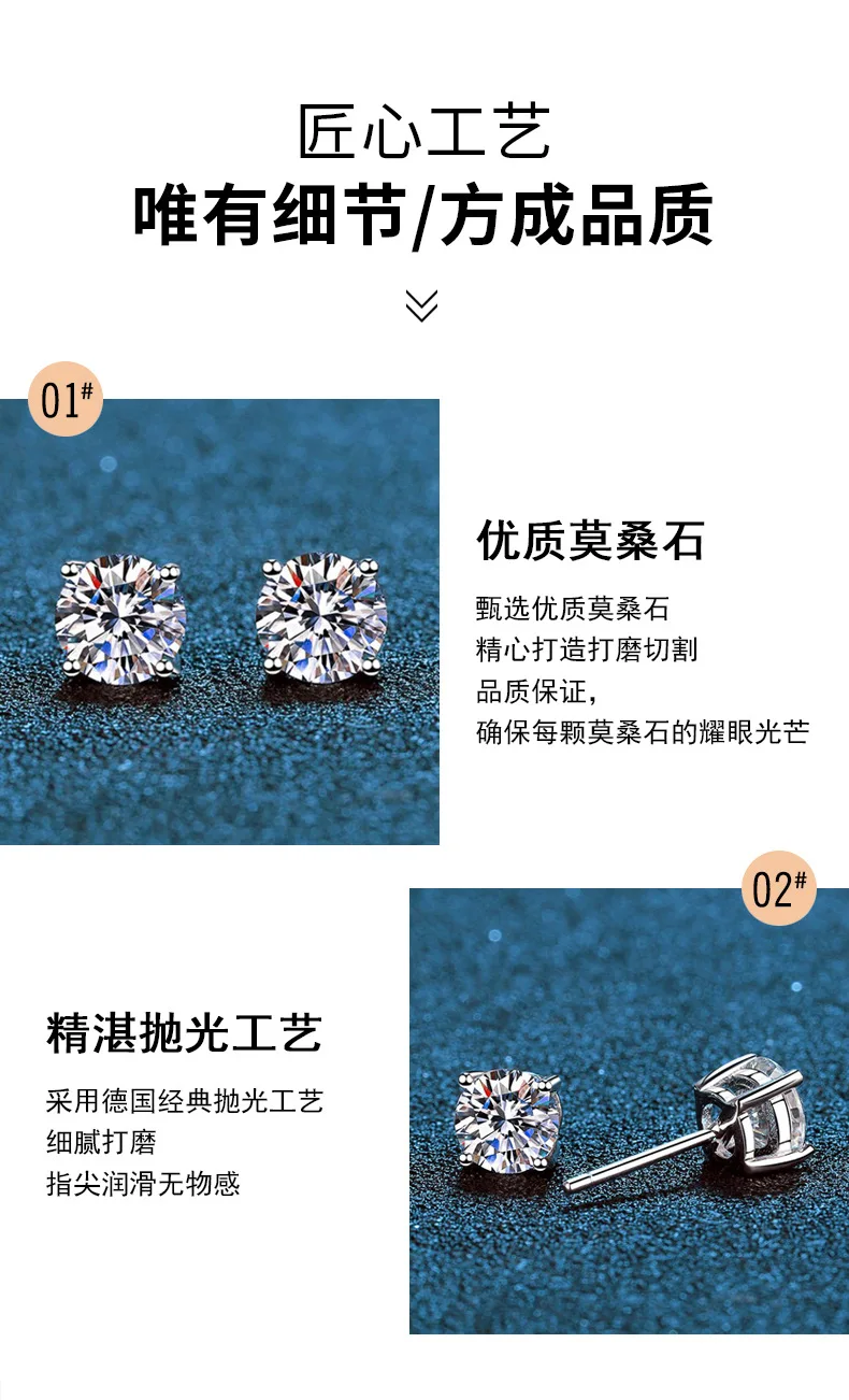 

Серьги-гвоздики с муассанитом 7 карат для женщин и мужчин, лабораторные бриллианты, белое золото, серьги-гвоздики из стерлингового серебра 925 пробы, роскошные ювелирные изделия