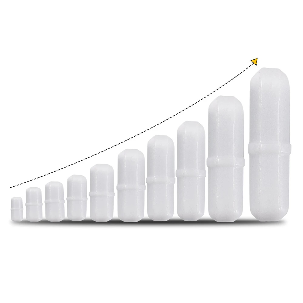 1/5/10/20/50/100 peças barra agitadora magnética ptfe agitador magnético tipo-b barras de agitação misturador para suprimentos de laboratório