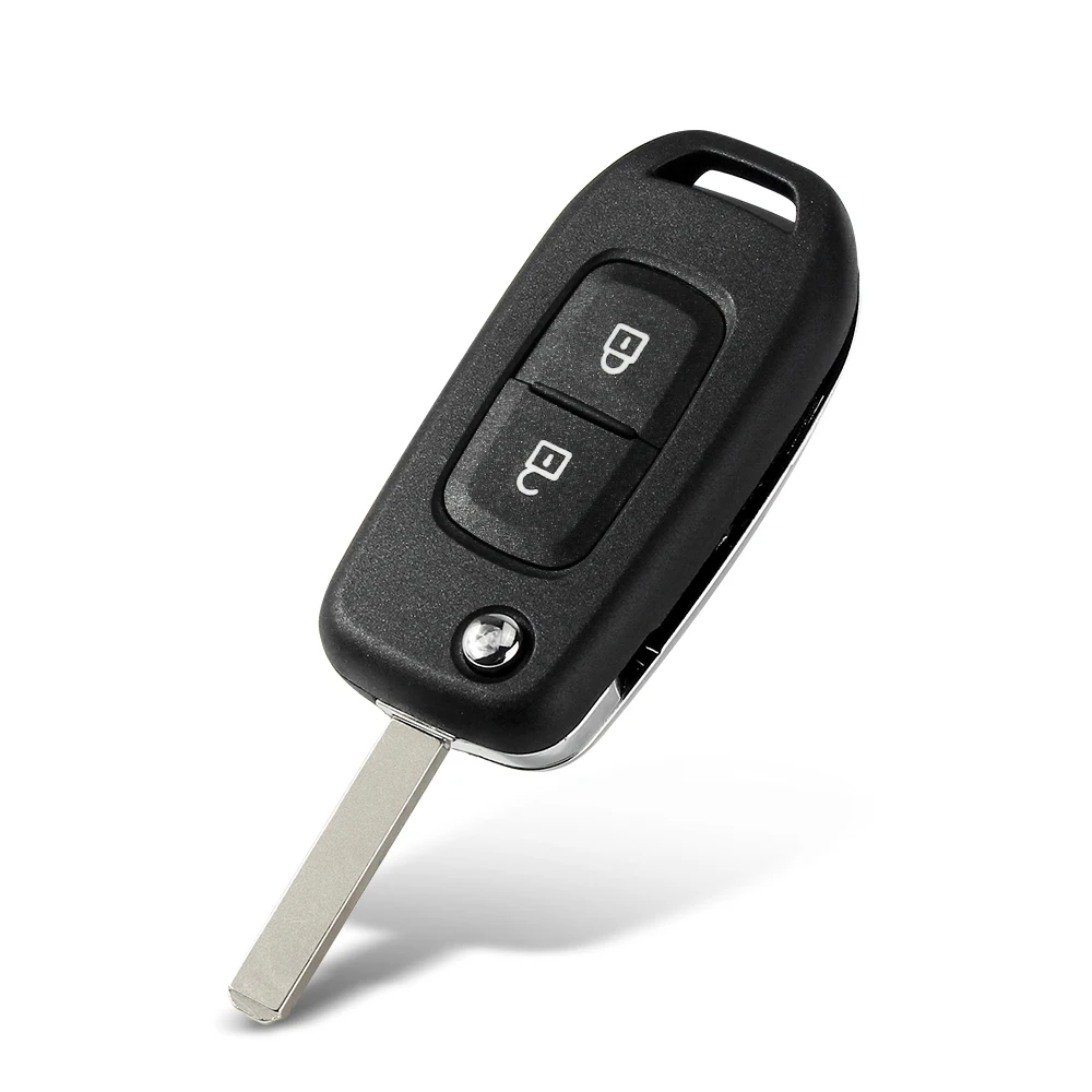 KEYYOU Modifizierte Klappbare Autoschlüsselhülle für Renault Symbole Logan Sandero Trafic Lodgy Dokker Duster Dacia 2/3-Tasten – Detail 4