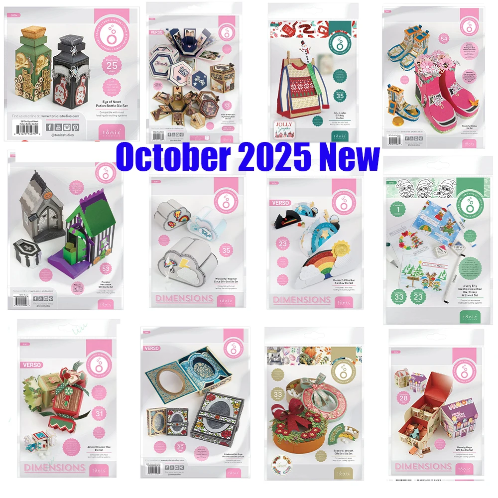 

2025 October New Seasonal Wreath Macabre Mausoleum Metal Cutting Dies for DIY Scrapbook Handmade Photo Album Gift Box Collection