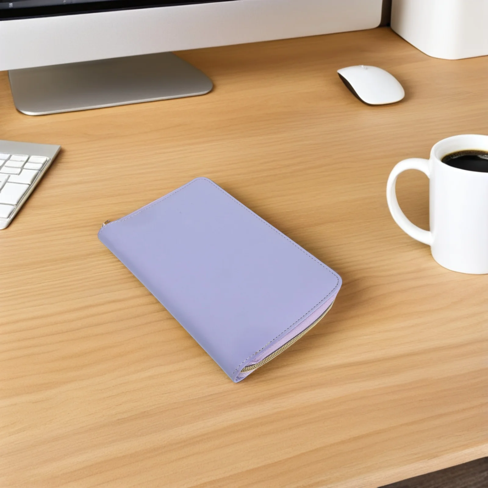 

PU Cover A6 Budget Binder Refillable 6 Ring Wallet Organizer Cash Zipper Planner Notebook Cute Binder