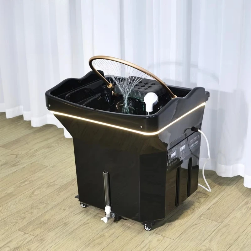 

Portable Modern Hair Spa Shampoo Basin Mobile Therapy Sink Device Automatic Water Cycle Constant Temperature for Hair Salon Spa