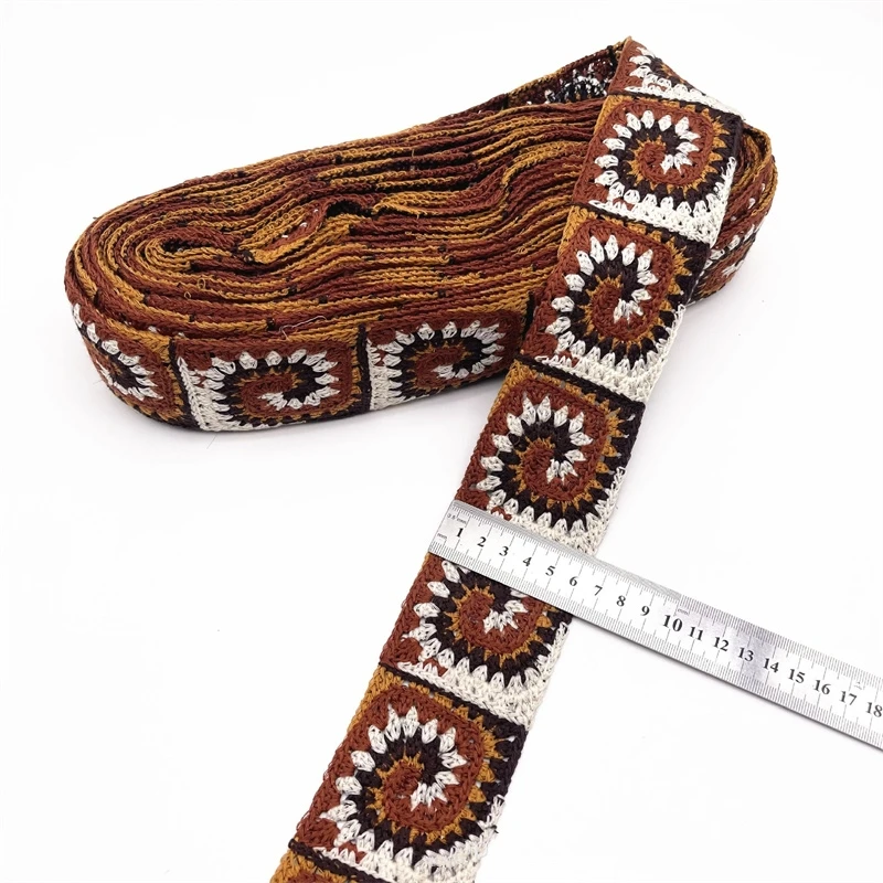 1 Yards Ethnic Embroidery Ribbon Lace Crochet DIY Clothing Barcode Accessories