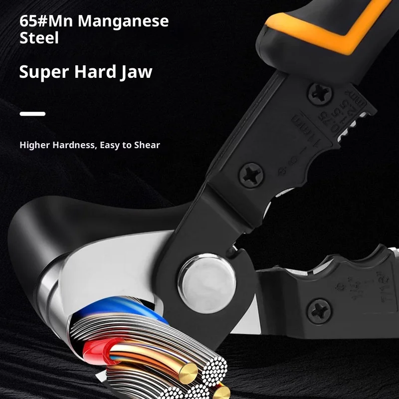 Wire Strippers 3-in-1 Electrician Special Toolswire Cutters, Peeling and Pulling Scissors, Peeling and Wire Trimming Derailleur