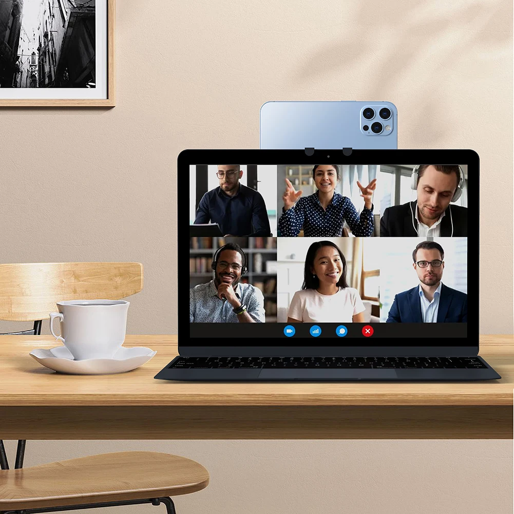 Anti Slip Continuity Camera Mount Stainless Steel Continuity Camera Support Accessories for MacBook/iPhone 14 13 12 for iOS 16.0