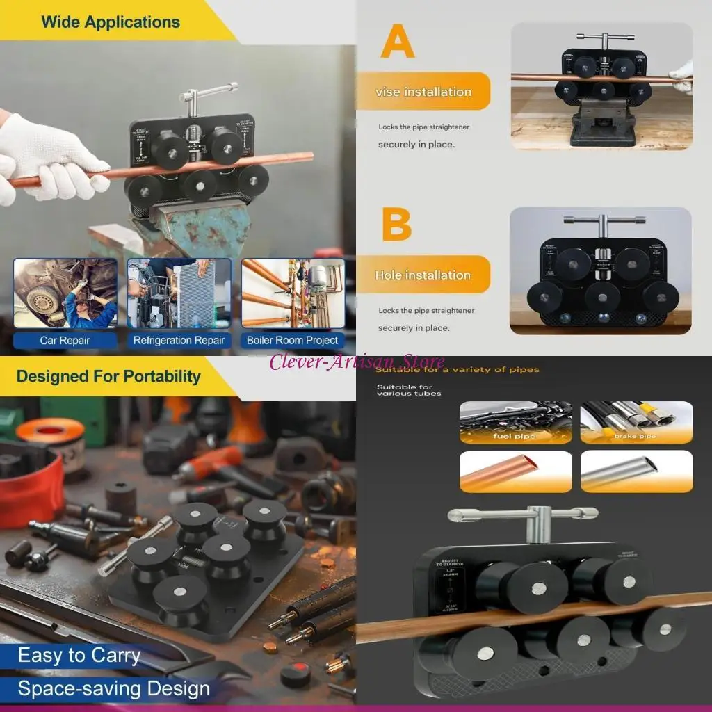 

E06B Global Pipe Straightening Device Consistent 3/16 to Thou Multiple Materials