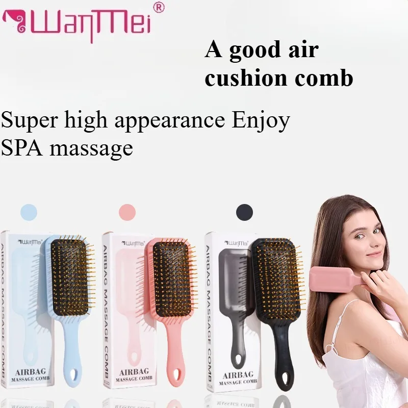 

1PCS Steel Pin Air Cushion Comb Hair Brush for Fluffy Hair Scalp Massage Detangling Brush for Thick Curly Hair Styling Tools