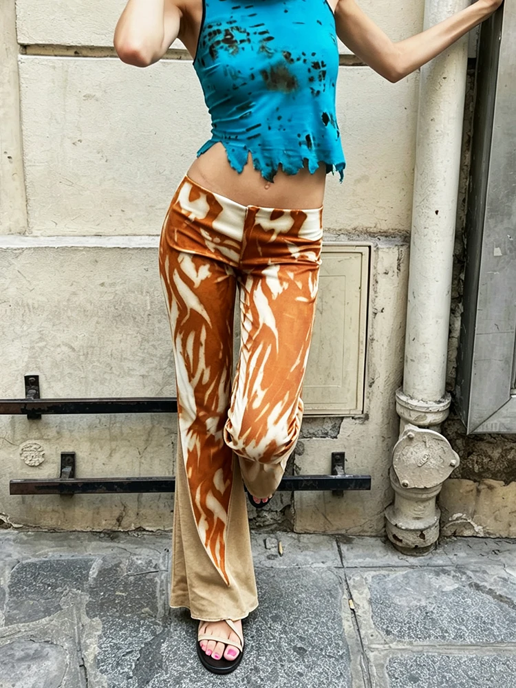 Weird Puss Art Print Hose für Damen, elastischer Bund, Falten, Street-Herbstmode, Hip-Hop-Stil, Musikfestival, klassische Freizeitkleidung, Clubwear – Detail 13
