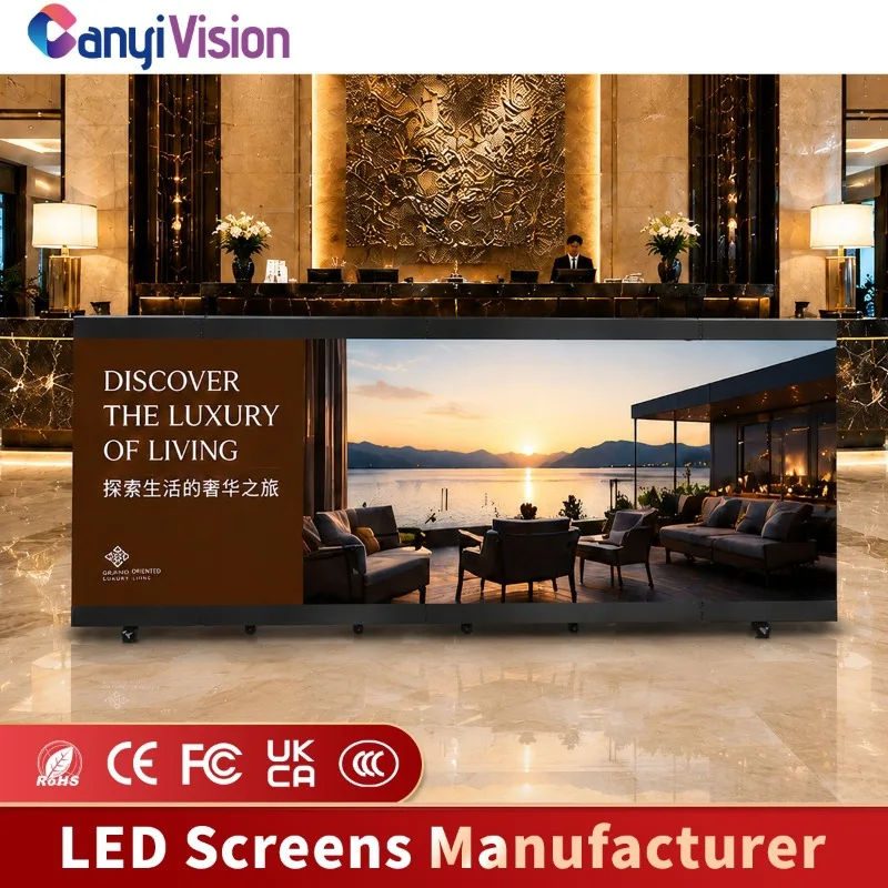 Customize led indoor foldable LED folding screen for full-color advertisement in supermarket exhibition