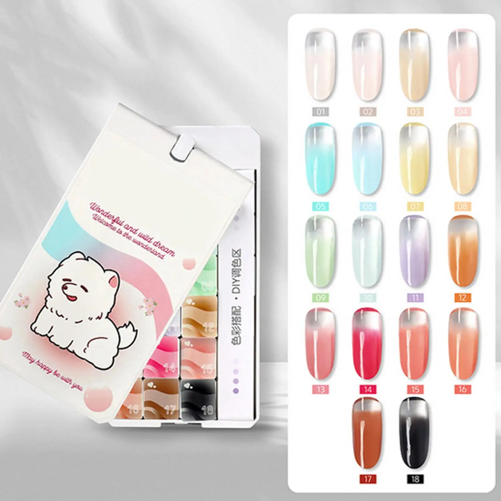 

Гель для ногтей 18 цветов: градиентный гель-лак для маникюра, палитра для женщин, девушек, профессионалов, для домашнего и салонного использования