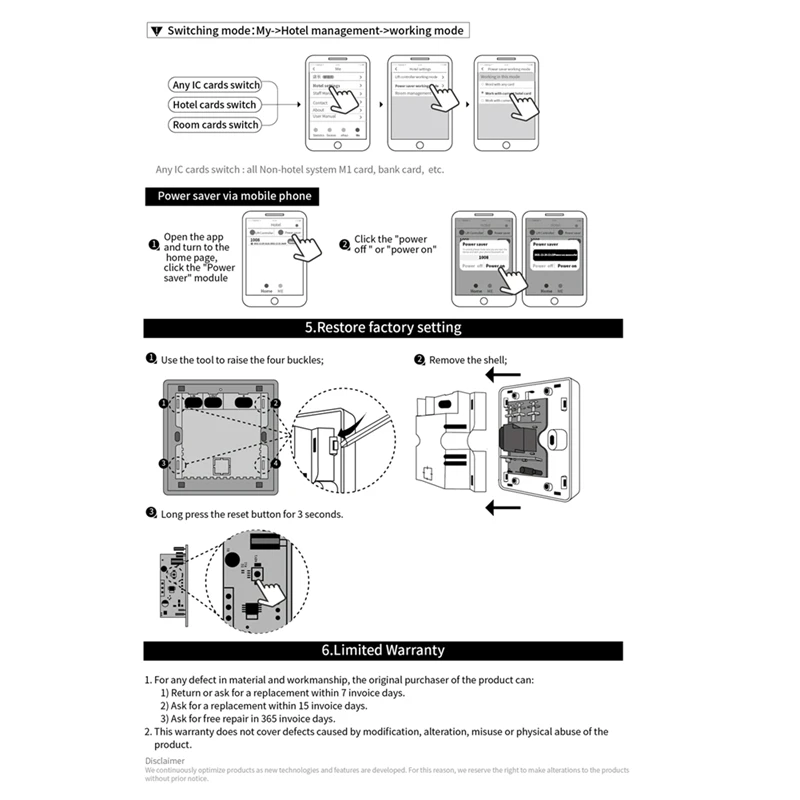 Bluetooth Power Saver Tthotel Energy Saving Switch RFID 13.56Mhz Card App Control Energy Saver For Hotel Apartment