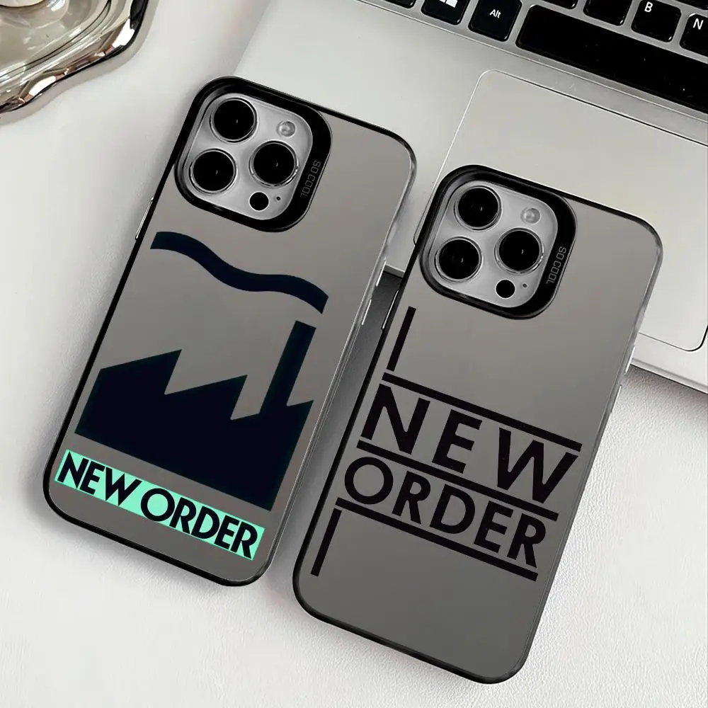 New Order Phone Case For IPhone 17 16 15 14 13 12 11 Pro Max Air Multicolor Matte Laser Metallic Aurora Funda