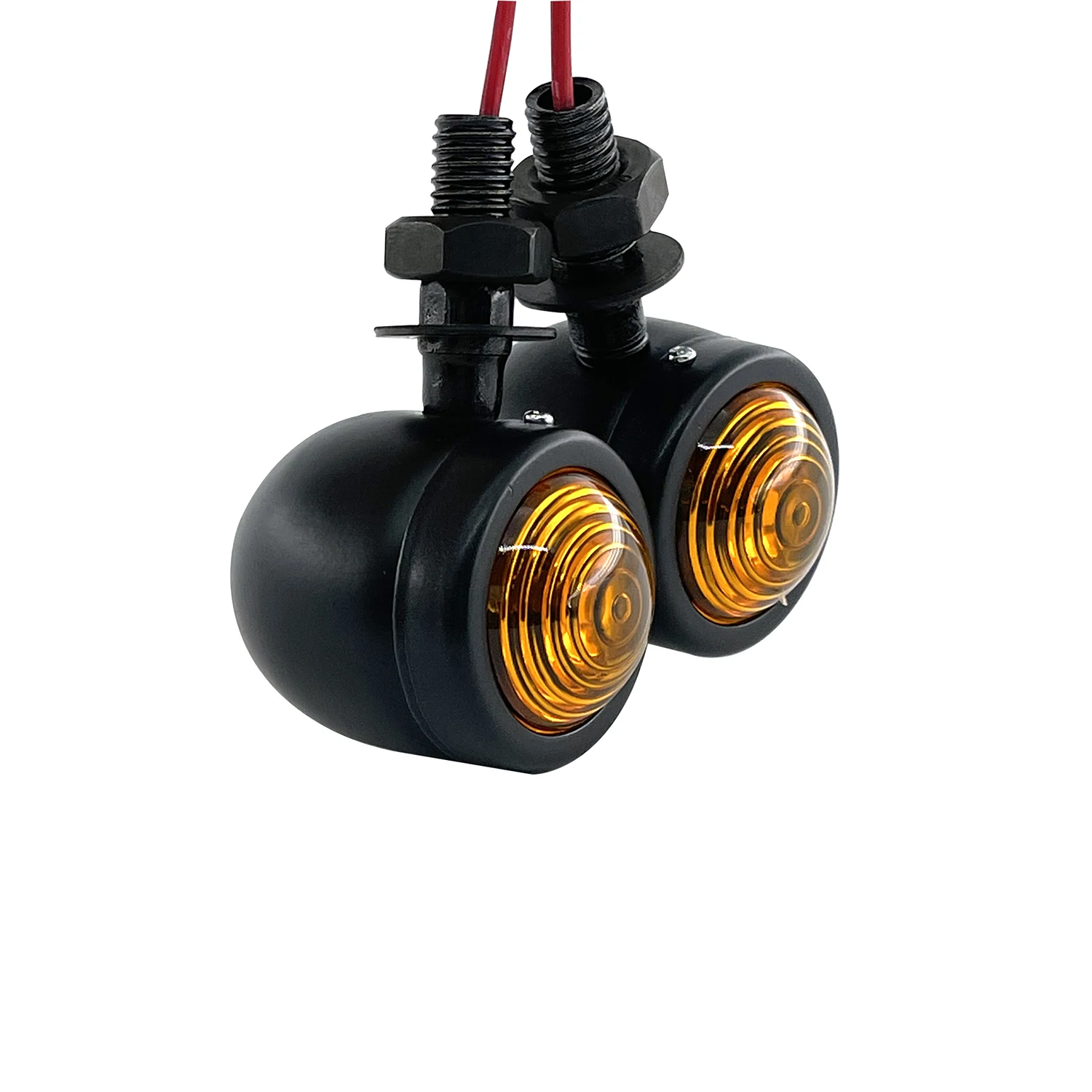 2 PCS Black Turn Signal Light Bullet Lamp Blinker Indicator For Harley Chopper Bobber Honda Suzuki