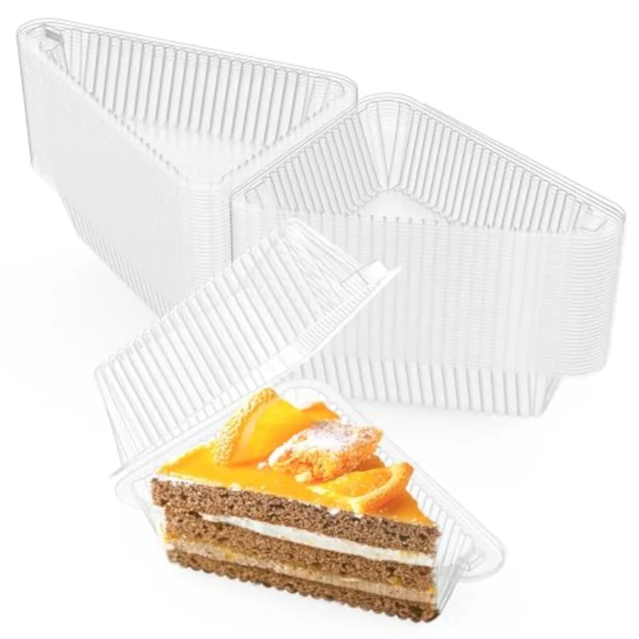 

Пластиковые контейнеры для кусочков торта с откидной крышкой, 4,33 дюйма, для домашней пекарни и кафе
