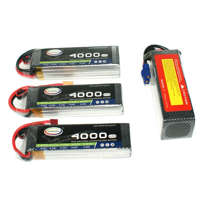 3s 11.1v Lithium Battery 11.1V 4000mah 75C Rechargeable Battery For Rc Toy Car Airplane Drone Parts T /XT60/JST/XT30/Tamiya Plug