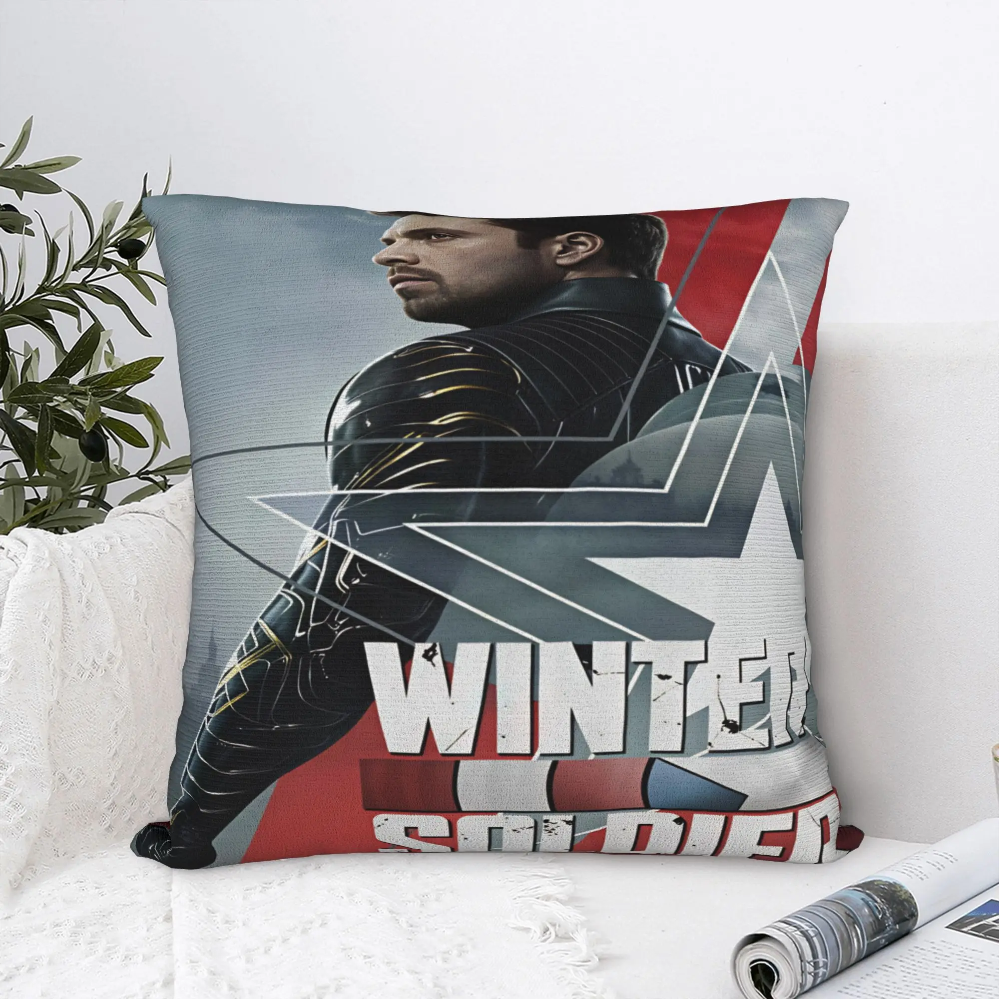 Pillow Cover Bucky Barnes Winter Soldier  Cute Funny Pillow Case For Wedding Party Home Decor Pillowcases