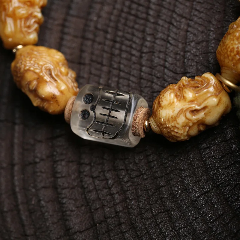 Backflow Bone One Thought Between Wenwan Bracelet Single Circle Material Device A Dumb Deer Antler Bead Accessories
