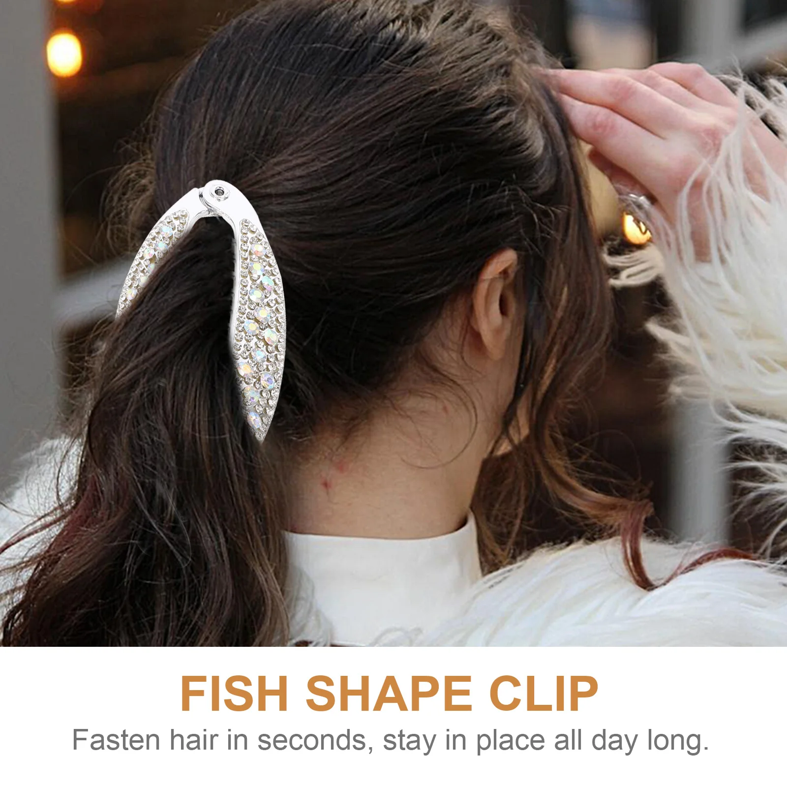 

4pcs Fish Shape Banana Hair Clip Strong Tension Grips Clamp For Thick Hair Styling Ladies Side Clips Teens Ponytail