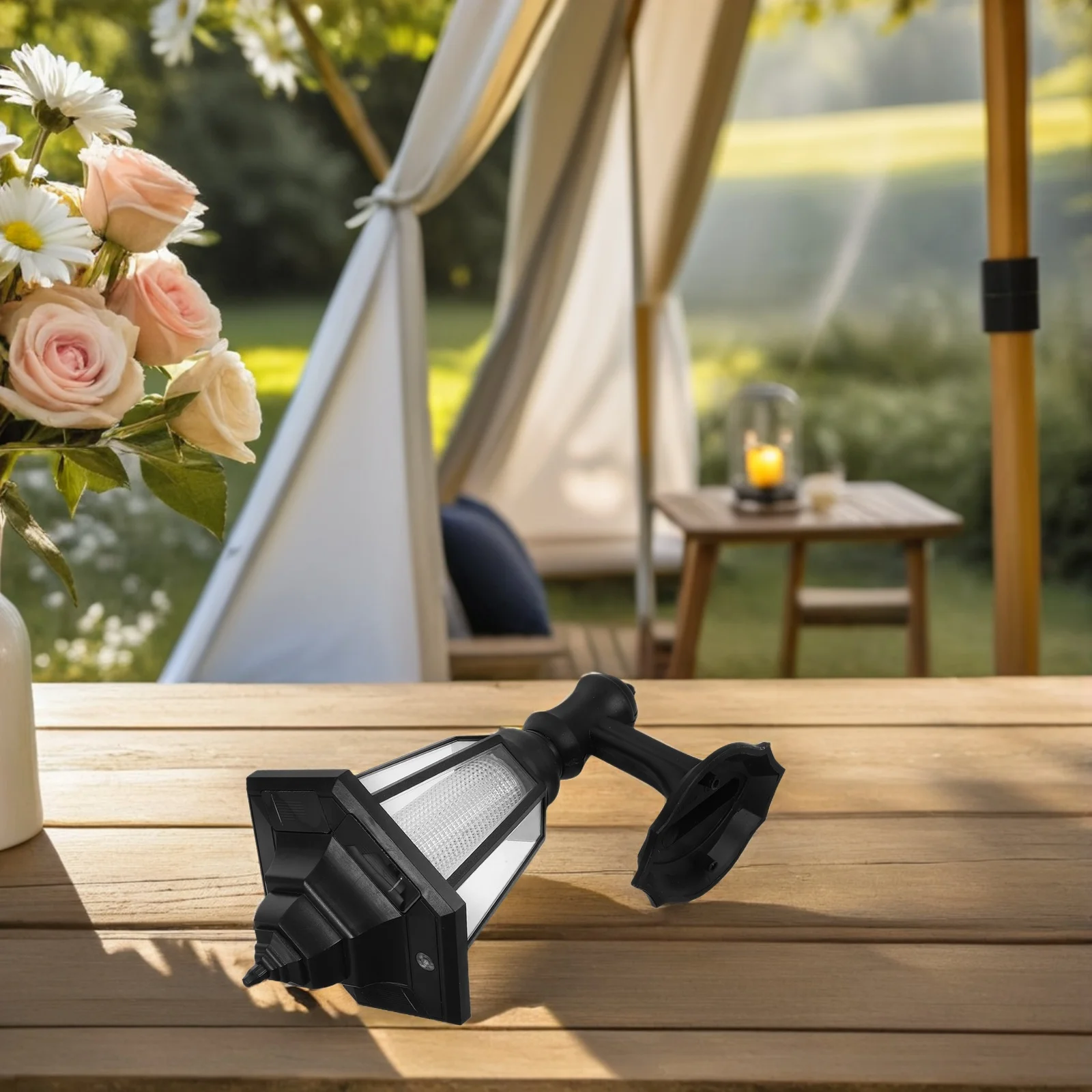 

Solar Powered Wall Light Hexagon Vintage Yard Outdoor Patio Lamp for Illumination Energy Saving Garden Fence Decor