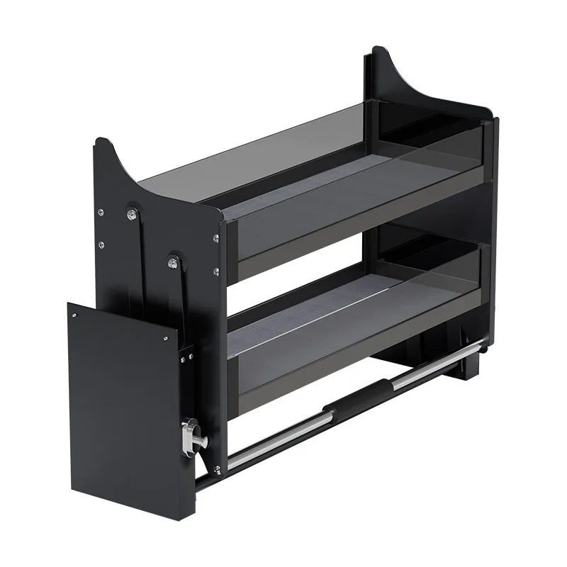 

2-Tier Pull Down Shelf Pull Down Cabinet Organizer Shelf Organizer for Kitchen Upper Cabinet