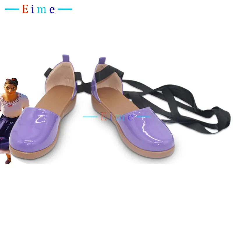 لويزا مادريجال تأثيري أحذية الكرتون فيلم الملحقات تأثيري الدعائم بولي أحذية أحذية من الجلد هالوين كرنفال حذاء مسطح مخصص