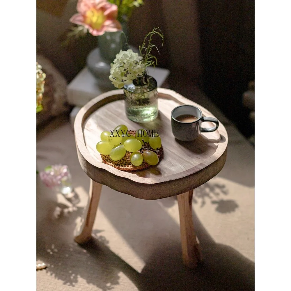 

Solid Wood Flowerpot Bracket Base Support Low Stool Vintage Potted Flower Rack Base Succulent Decoration Storage Furnishings