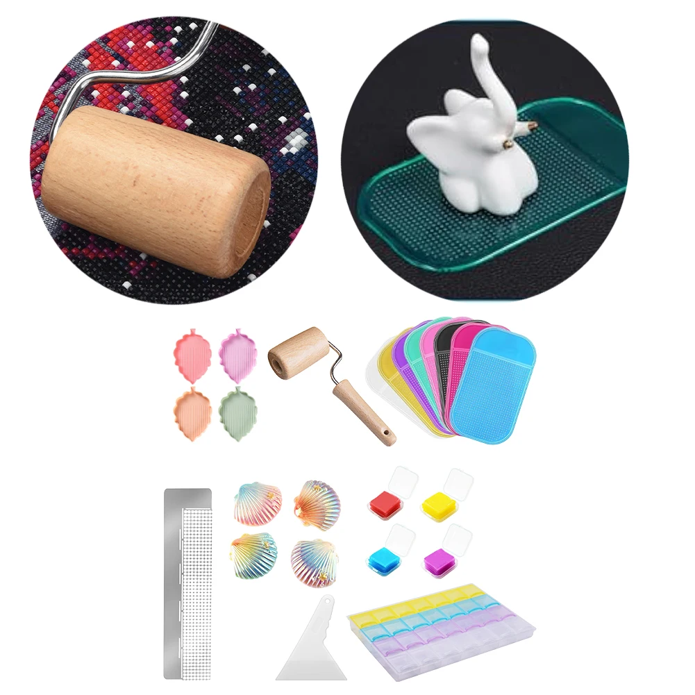 

5D Diamond Painting Tool Set Rhinestone Painting Tools Accessories Diamond Painting Ruler Stainless Steel Diamond Mesh Ruler