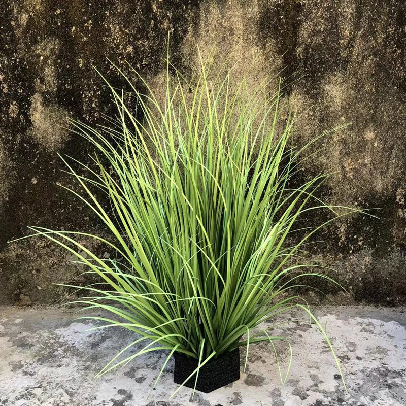 60cm 21 Forks Artificial Onion Grass Large Fake Reeds Leaves Faux Plant Tall Indoor Plants For Home Wedding Gift Party DIY Decor