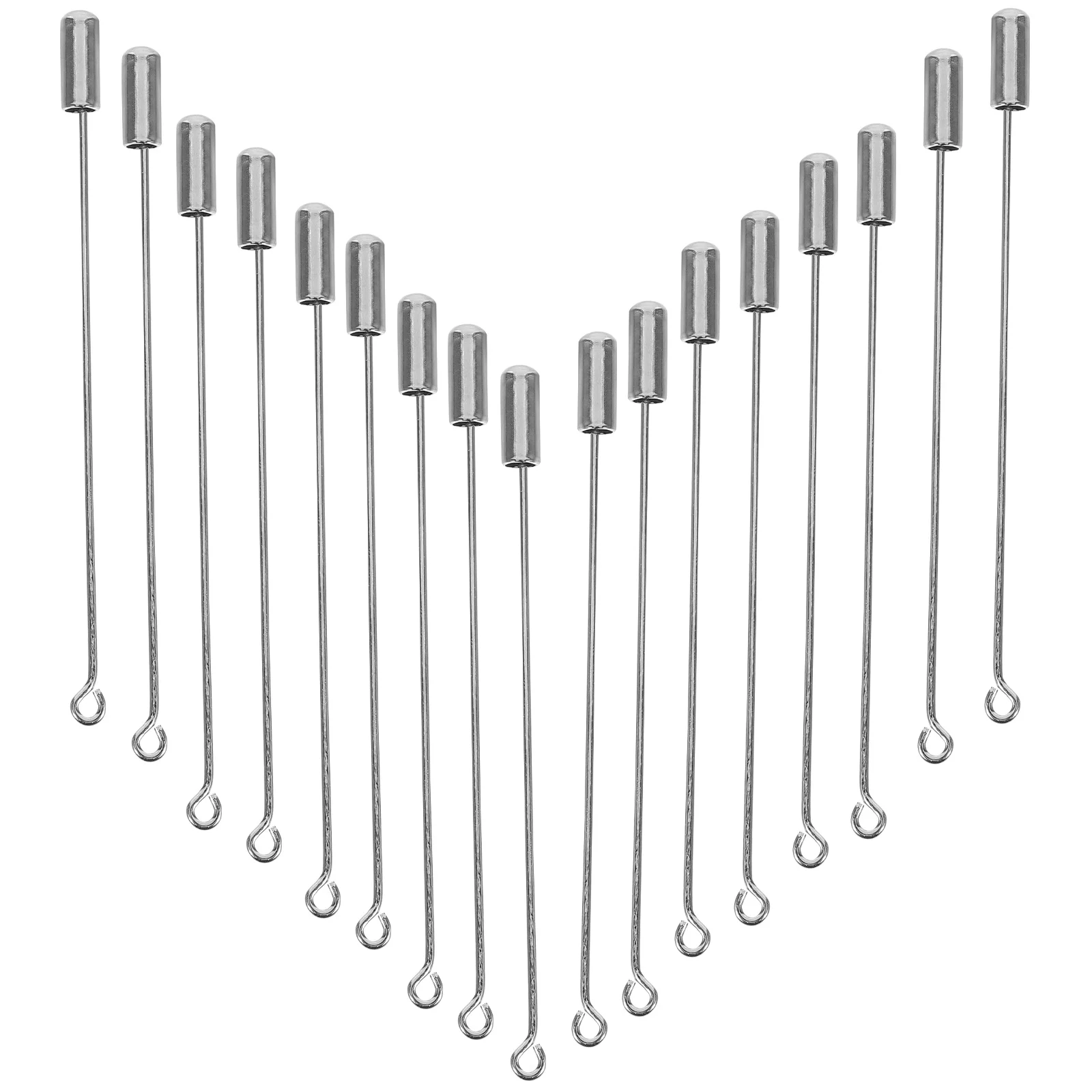 

20 Pcs Buckle Metal Stick Silver Lapel Brooch Hat Decorations for Suits Ties Hats Scarves Lasting Secure