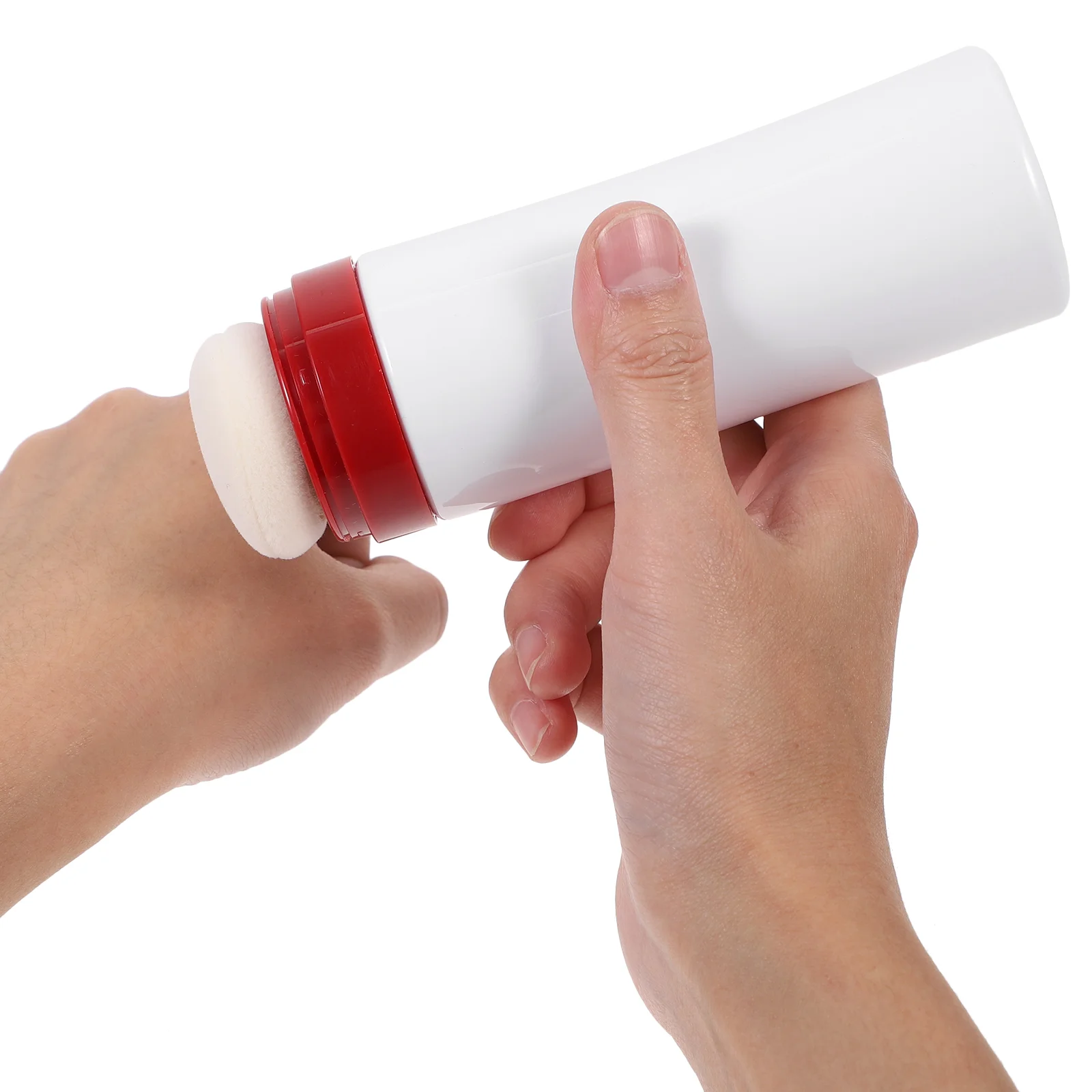 Puff Powder Box Adult Wipes Portable Bottle White Plastic Talcum Holder Soap Container